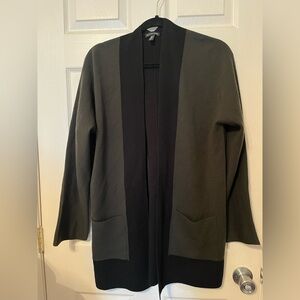 Eileen Fisher Colorblock Merino Wool Medium Cardigan
